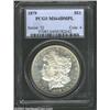 Image 1 : 1879 S$1 MS64 Deep Mirror Prooflike PCGS. An outstanding example of this difficult early P-mint, a c