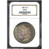 Image 1 : 1880-S S$1 MS66 NGC. Dappled golden obverse toning yields to a deeper crescent along the right perip