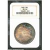 Image 1 : 1885 S$1 MS66 NGC. Bright orange, rose-violet, powder-blue, and olive waves of color compete for ter