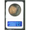 Image 2 : 1885 S$1 MS66 NGC. Bright orange, rose-violet, powder-blue, and olive waves of color compete for ter