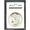 Image 1 : 1885-CC S$1 MS64 ANACS. Well struck aside from the hair curl above Liberty's ear. A lustrous and lig