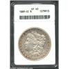 Image 1 : 1889-CC S$1 XF40 ANACS. The otherwise medium gray surfaces reveal blushes of copper-tan patination a