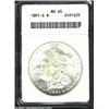 Image 1 : 1891-S S$1 MS65 ANACS. Typically well struck with an untoned obverse and delicate golden accents on.