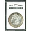 Image 1 : 1892-CC S$1 AU55 ANACS. Significant portions of original mint frost remain around the devices of thi