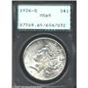 Image 1 : 1926-S S$1 MS65 PCGS. The mint luster is somewhat subdued by a coating of tan-beige patina, with an.