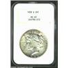 Image 1 : 1928-S S$1 MS63 NGC. Tobacco-brown peripheral colors. The date is strike doubled west, while the mon