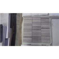Grey Woodridge Mosaic 4" x 5/8" - 12" x 12" sheets 20 boxes, 100 pieces approx 100sq ft retail value