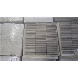 Grey Woodridge Mosaic 4" x 5/8" - 20 boxes, 100 pieces approx 100sq ft retail value 1895.00
