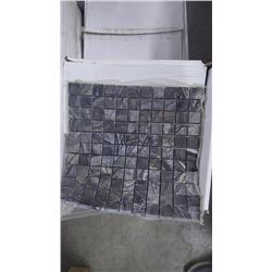 Tree Black 5/8" x 5/8" Marble Mosaic- 9 boxes, 90 pieces 12" 12" sheets approx 90sq ft retail value 