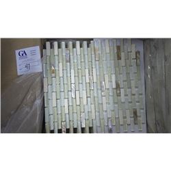 Tan Mother of Pearl Mosaic- 1 box, 10 pieces 12" x 12" sheets approx 10sq ft retail value of 199.00