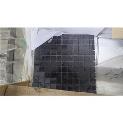 Black Galaxy 1" x 1" Granite Mosaic- 11 boxes, 110 pieces 12" x 12" sheets approx 110sq ft retail vl