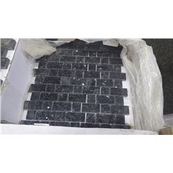 Emerald Pearl 1" x 1", 1" x 2" Granite Mosaic- 11 boxes, 110 pieces, 110 sq.ft 12" x 12" sheets appr