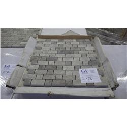 Grey Woodridge 1" x 1", 1" x 2" Mosaic- 24 boxes, 120 pieces 12" x 12" sheets approx 120sq ft retail