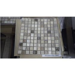 BM#3 Travertine- 9 boxes, 110 pieces, 12" x 12" sheets approx 110sq ft retail value of 2304.00
