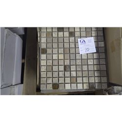 BM#3 Travertine- 6 boxes, 65 pieces, approx, 65 pieces 12" x 12" sheets approx 65sq ft retail value 