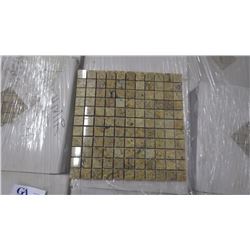 Kashmir Gold 1" x1" Granite Mosaic- 12 boxes, 12" x 12" sheets approx 120 square feet retail value o