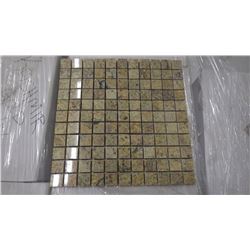 Kashmir Gold 1" x1" Granite Mosaic- 12 boxes, 12" x 12" sheets approx 120 square feet retail value o