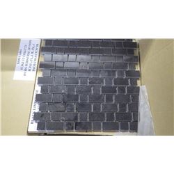 Black Limestone 1" x 1", 1" x 2" Mosaic- 10 boxes, 100 pieces, 12" x 12" sheets approx 100 square fe