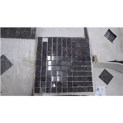 Tan Brown 1" x 1" Granite Mosaic- 10 boxes, 100pieces, 12" x 12" sheets approx 100square feet retail