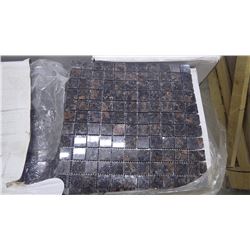 Tan Brown 1" x 1" Granite Mosaic- 11 boxes, 110 pieces,12" x 12" sheets approx 110 square feet retai