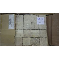 M#29 Travertine Mosaic- 8 boxes, 80 pieces,12" x 12" sheets approx 80 square feet retail value of 14