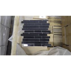 Absolute Black Mini Planking Granite Mosaic- 11 boxes, 110 pieces, 12" x 12" sheets approx 110 squar