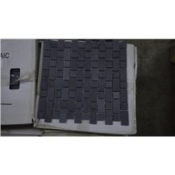 Premium Black Slate, Tumbled, 1"x1",1"x2" Mosaic- 10 boxes, 50 pieces, 12" x 12" sheets approx 50 sq