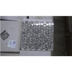 Luna Pearl 1"x1" 1"x2: Granite Mosaic- 11 boxes, 110 pieces, 12" x 12" sheets approx 110 square feet