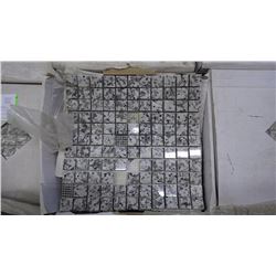 Luna Pearl 1" x 1" Granite Mosaic- 12 boxes, 120 pieces, 12" x 12" sheets approx 120 square feet ret