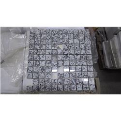 Luna Pearl 1" x 1" Granite Mosaic- 12 boxes, 120 pieces, 12" x 12" sheets approx 120 square feet ret