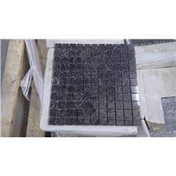 Nero Impala 1"x1" Granite Mosaic- 6 boxes, 60 pieces, 12" x 12" sheets approx 60 square feet retail 