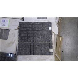 Nero Impala 1"x1" Granite Mosaic- 5.5 boxes, 55 pieces, 12" x 12" sheets approx 55 square feet retai