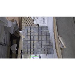 Charcoal Terracotta 1"x1" Tumbled Slate Mosaic- 30 boxes, 150 pieces, 12" x 12" sheets approx 150 sq