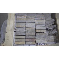 Desert Gold 1"x4" Sawn Slate Mosaic- 27 boxes, 135 pieces, 12" x 12" sheets approx 135 square feet r