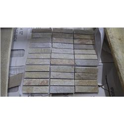 Desert Gold 1"x4" Sawn Slate Mosaic- 27 boxes, 135 pieces, 12" x 12" sheets approx 135 square feet r