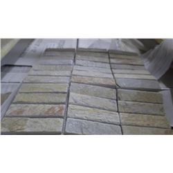 Desert Gold 1"x4" Sawn Slate Mosaic- 27 boxes, 135 pieces, 12" x 12" sheets approx 135 square feet r