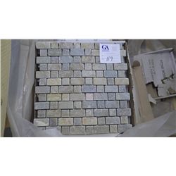 Desert Gold 1x1" 1"x2" Tumbld Slate Mosaic- 16 boxes, 80 pieces, 12" x 12" sheets approx 80 sq.ft re