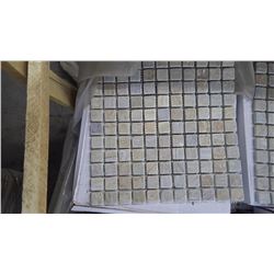Desert Gold 1"x1" Tumbled Slate Mosaic- 12 boxes, 12" x 12" sheets 60 pieces, approx 60 sq.ft retail