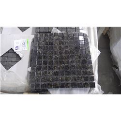 Ubatuba 1"x1" Granite Mosaic- 12 boxes, 120 pieces, 12" x 12" sheets approx 120 sq.ft retail value o