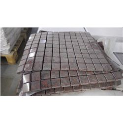 African Red 1"x1" Granite Mosaic- 12 boxes, 120 pieces, 12" x 12" sheets approx 120 sq.ft retail val