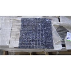 Blue Pearl 1"x1" Granite Mosaic- 11 boxes, 110 pieces, 12" x 12" sheets approx 110 square feet retia