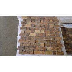 Imperial Woodgrain 1"x1", 1"x2" Mosaic- 19 boxes, 195 pieces, 12" x 12" sheets approx 195 sq.ft reta