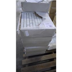 Statuary White 1" x1"- 6.5 boxes, 65 pieces, 12" x 12" approx 65 sq.ft retail value of 1231.00