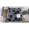 Image 1 : M#99 Black Slate Mosaic- 8 boxes, 80 pieces, 12" x 12" approx 80 sq.ft retail value of 1516.00