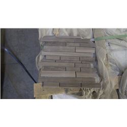 Coffee Woodridge Mini Planking Mosaic- 8 boxes, 80 pieces, 12" x 12" sheets approx 80 sq.ft retail v