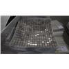 Image 3 : Grey Woodridge 5/8" x5/8" Mosaic- 24 boxes, 120 pieces, 12" x 12" sheets approx 120 sq.ft retail val