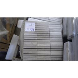 Grey Woodridge 5/8" x4" Mosaic- 3 boxes, 30 pieces,12" x 12" sheets approx 30 sq.ft retail value of 