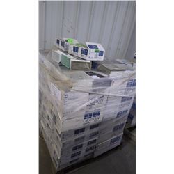 Glass Block, Mixed Pallet, clear, sienna, blue, nordica grey. 40 boxes (200 pieces) of 7.5" x 3.7" g