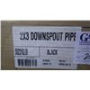 Image 1 : 2"x3" Downspout Pipe, Black- 1 box, 10 pieces, 100 sq.ft