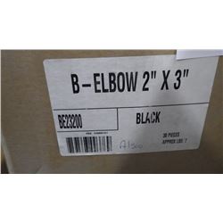 Style A Elbow 2"x3", Black- 1 box, 30 pieces